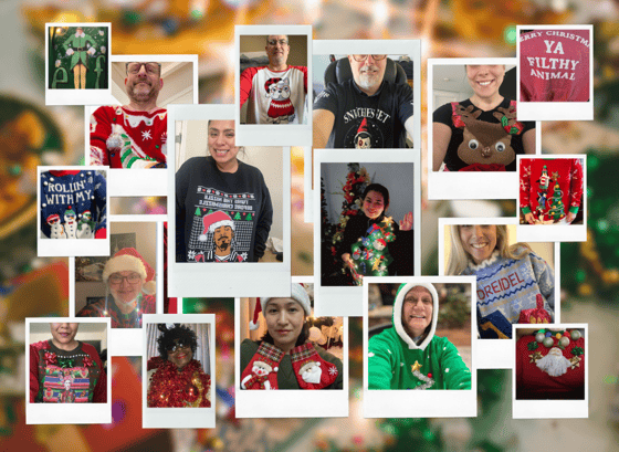 christmas sweater collage